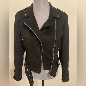 Zara Dark Black Jacket with Silver Details